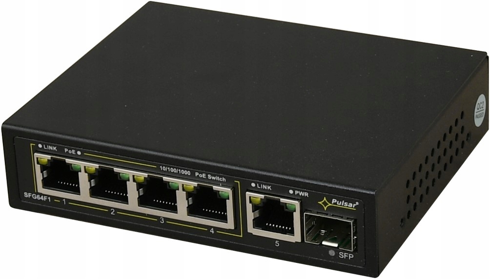 switch Pulsar SFG64F1 4x PoE 1x Sfp 1x UpLink