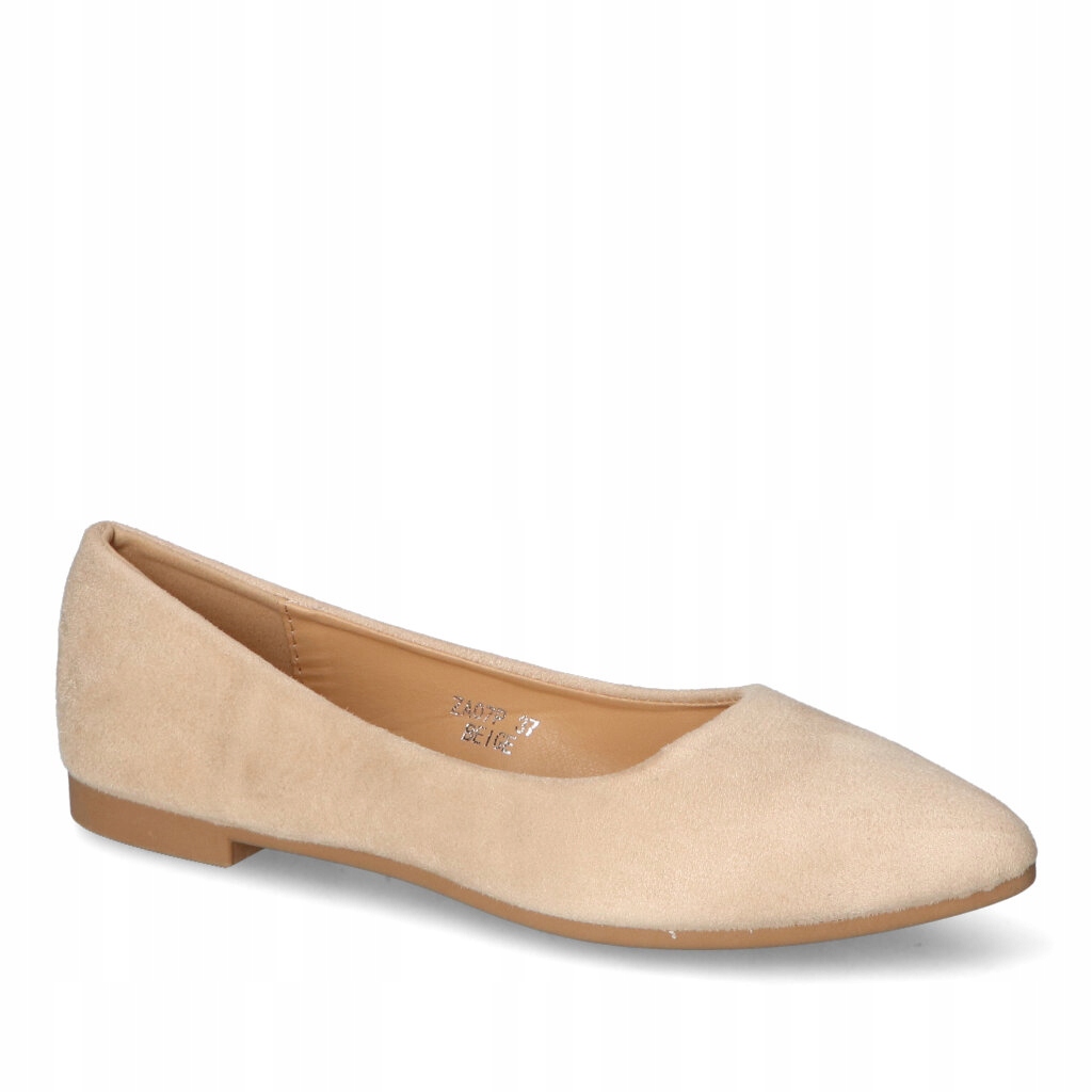 Baleriny Seastar ZA07P Beżowe zamsz 38