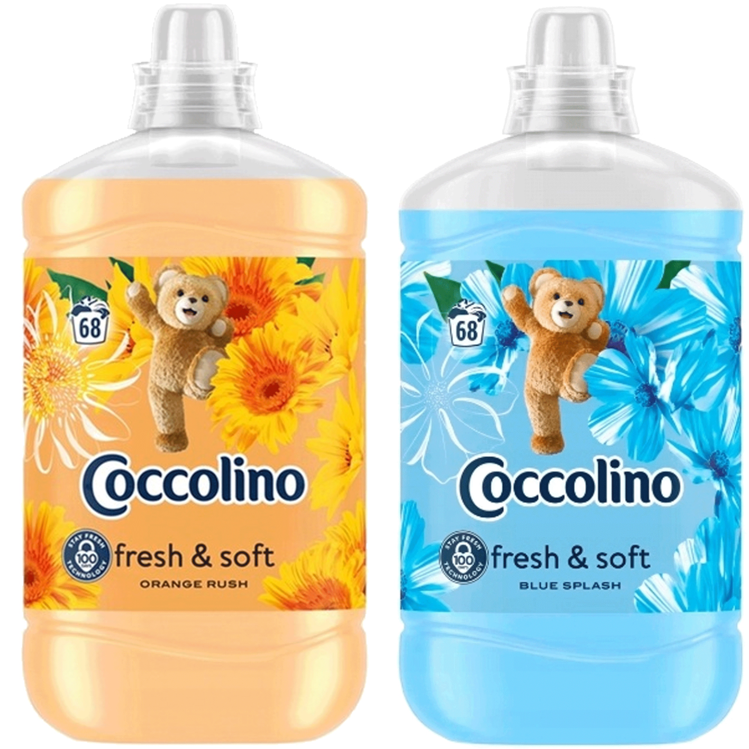 Sada aviváží Coccolino Fresh&Soft Orange Rush & Blue Splash 1,7l x2 MIX 3,4l