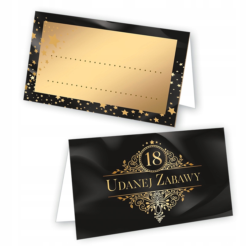 Winietki na Stół na 18 Urodziny Fala - 10 sztuk Bilecik WN_22