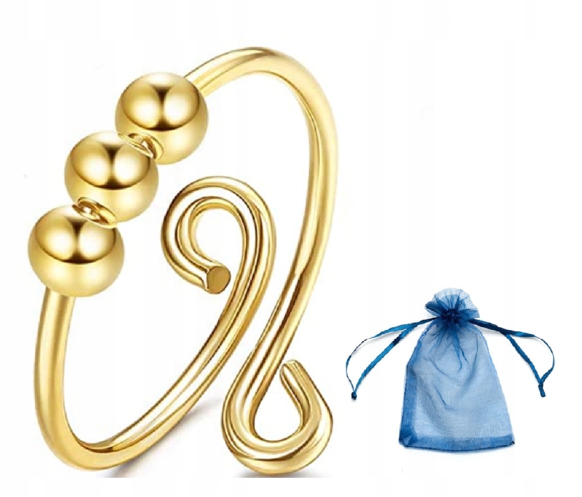 

Pierścionek Antystresowy fidget ring kuleczki