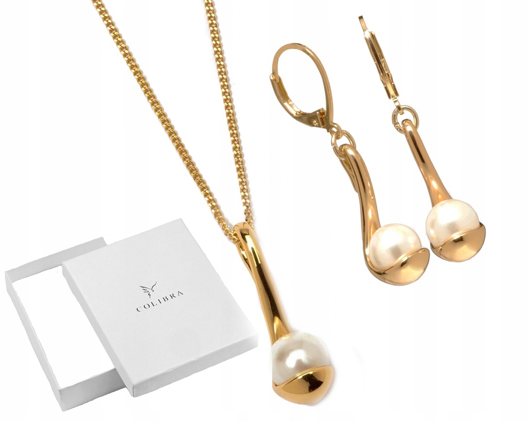 

Komplety Biżuterii Perła Naszyjnik Kolczyki/klipsy