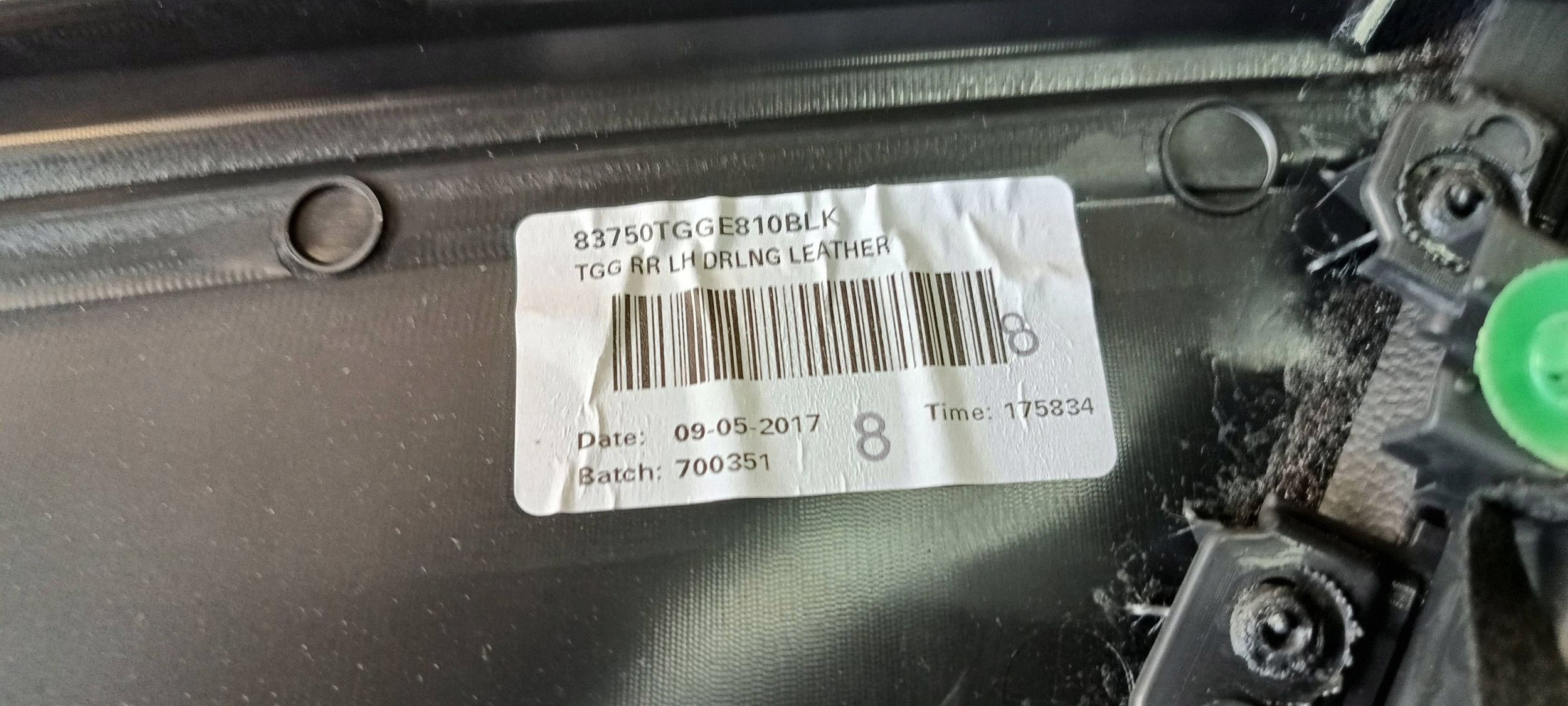 side upholstery door rear part left HONDA CIVIC X HB 2019R