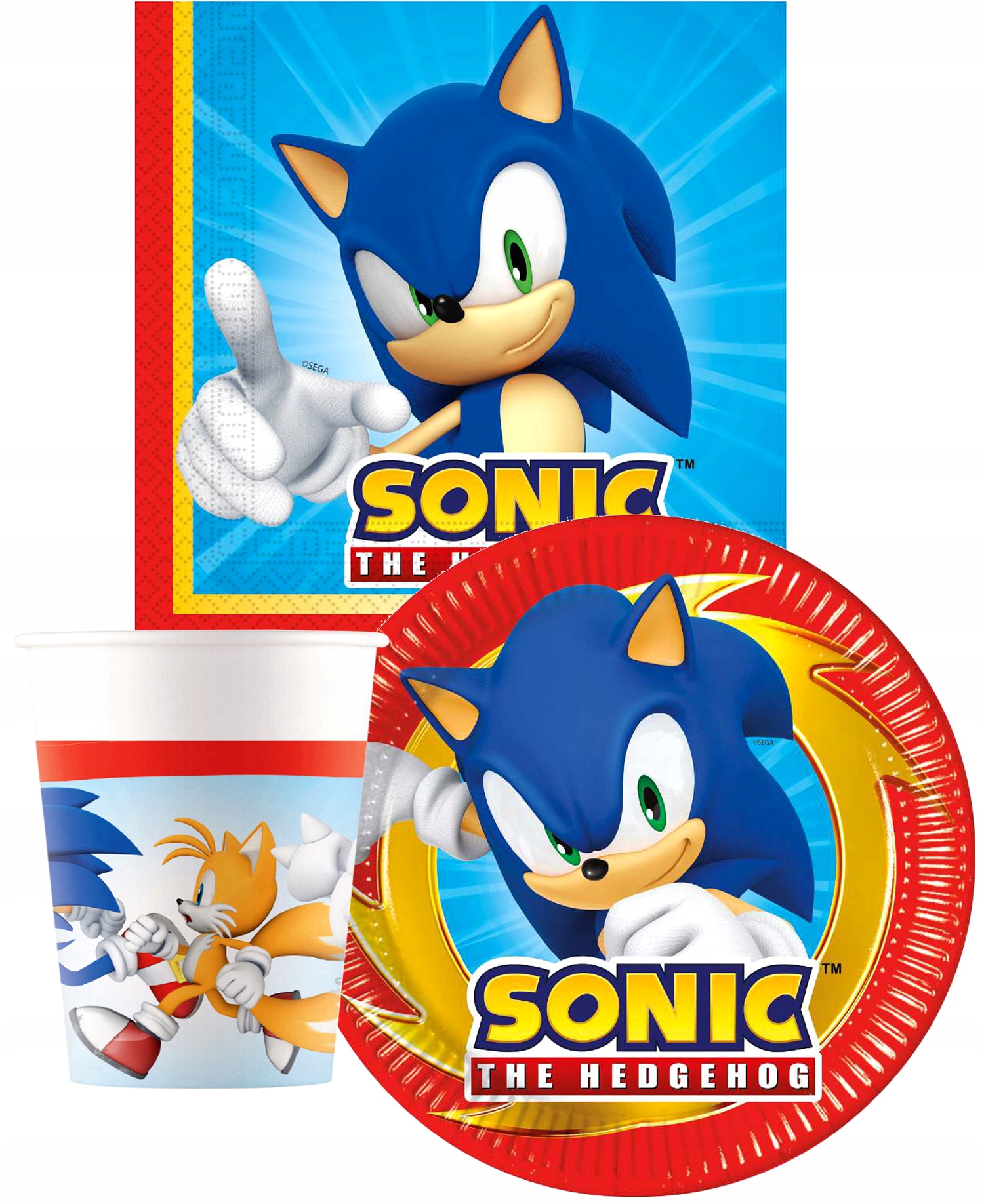 TALERZYKI KUBECZKI SERWETKI SONIC-6465