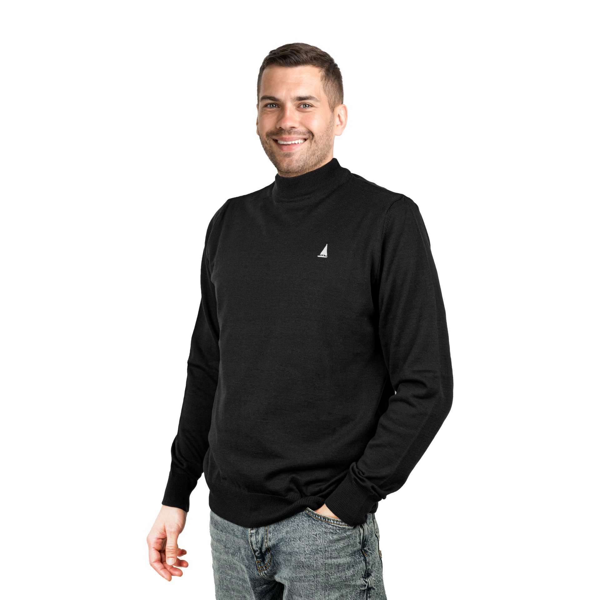 Pánský pologolfový svetr černý velikost 3XL