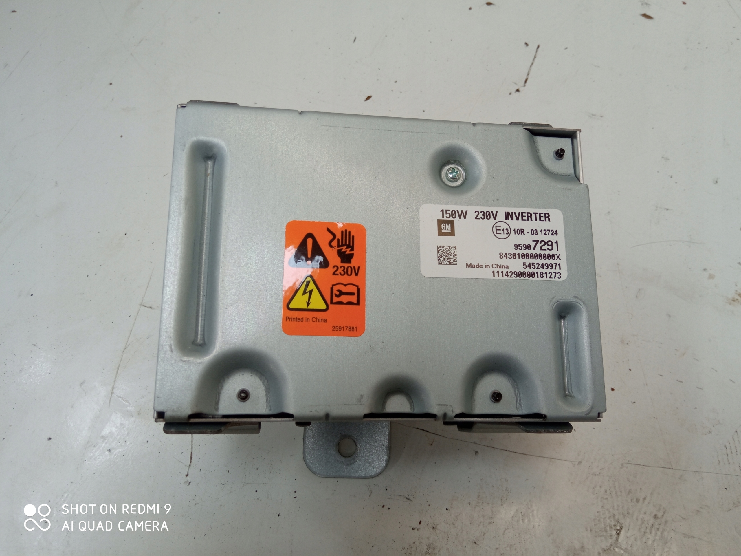 OPEL MOKKA control unit PRADU 230V 95907291
