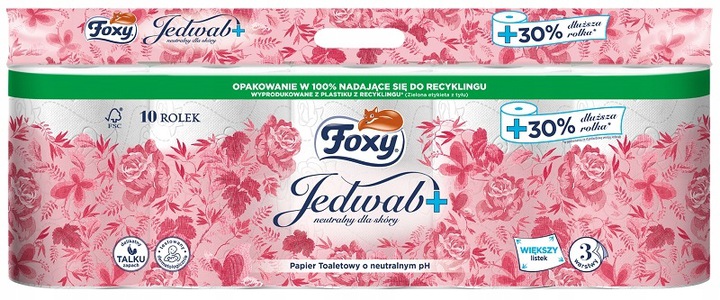 

Papier toaletowy Foxy Jedwab Delikatny 10 Rolek
