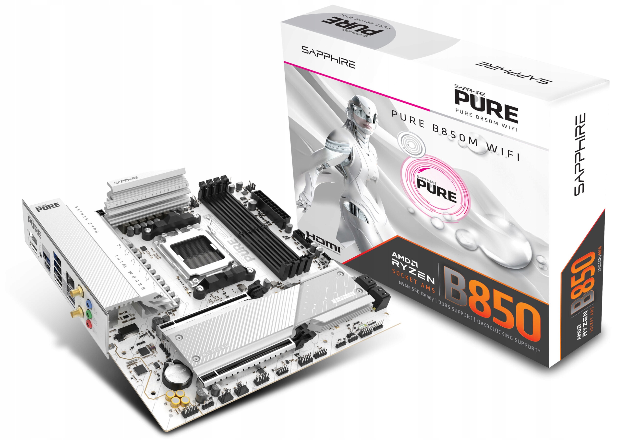 Sapphire Pure B850 Wifi/ AM5/ mATX 52123-02-40G