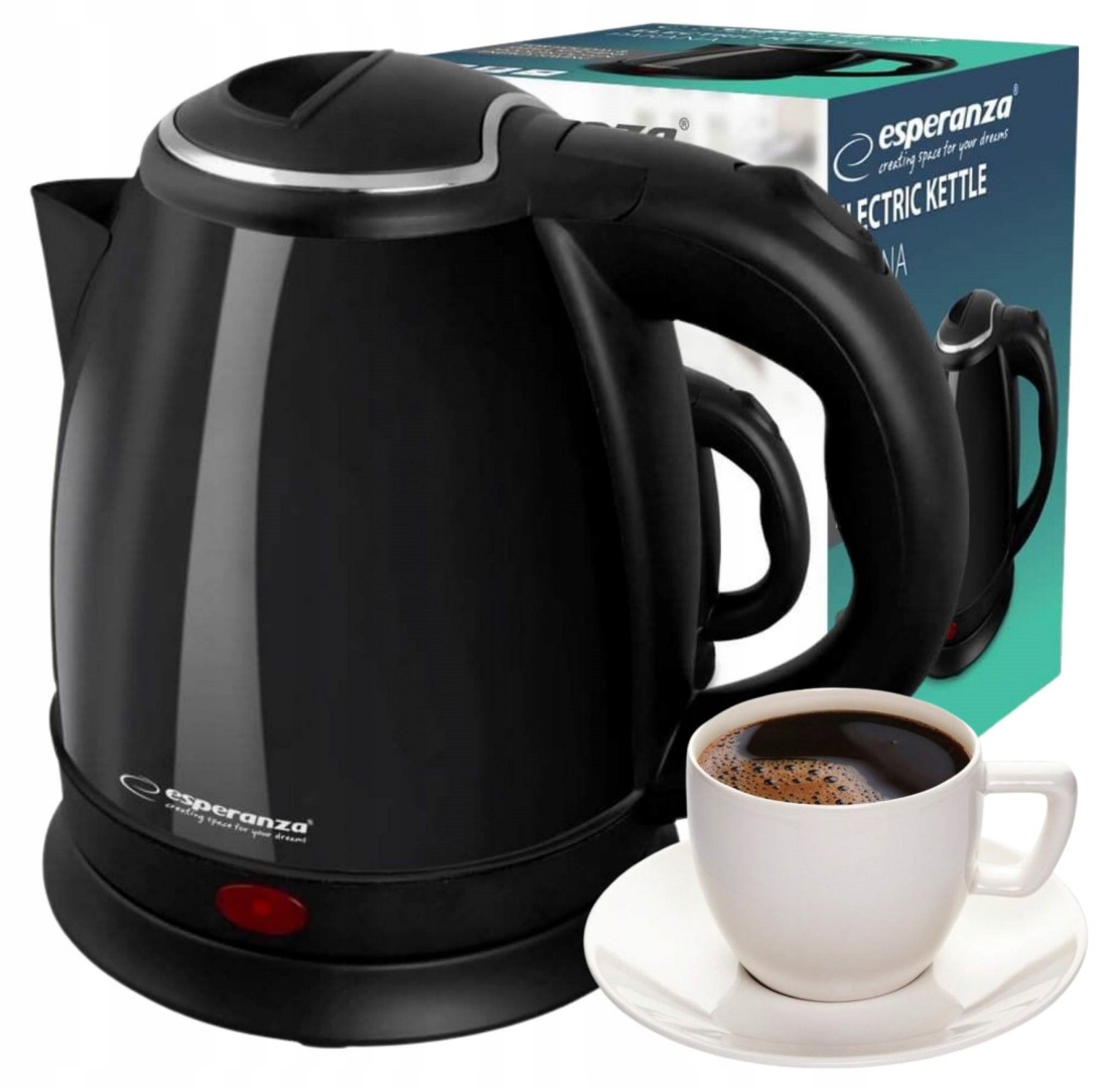 CZARNY CZAJNIK ELEKTRYCZNY BEZPRZEZWODOWY MOCNY