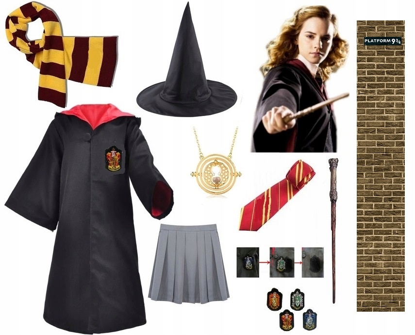 

Strój Hermiona Harry Potter Zestaw 12 Elem 9-10L