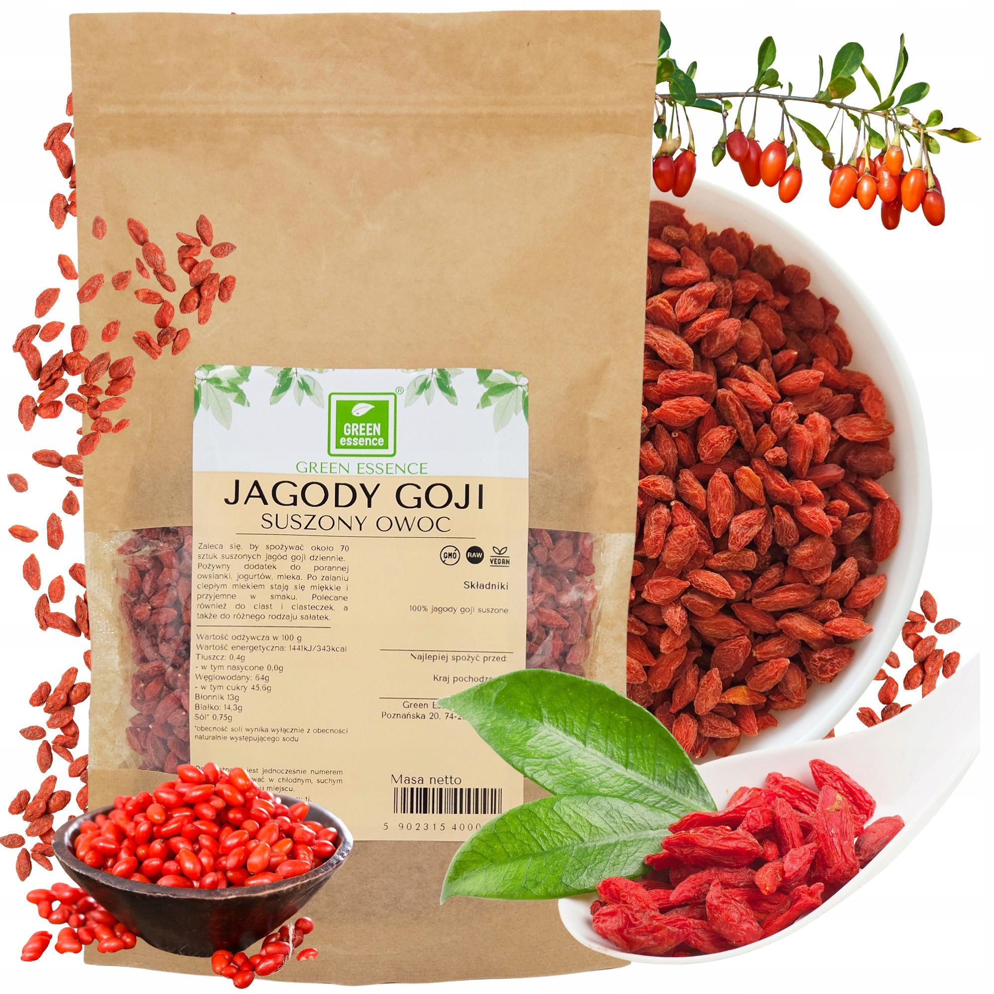 Goji Sušené přírodní ovoce kvalita 1 kg přírodní bobule superpotraviny