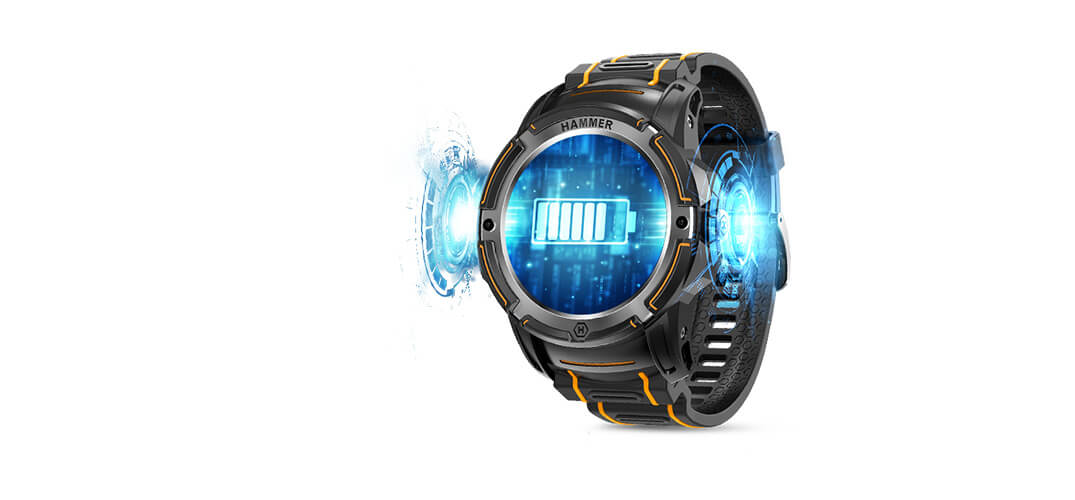 HAMMER Watch Plus AMOLED, GPS, Smartwatch Sportowy Lokalizator GPS tak