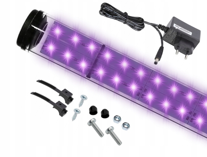 Levně 100 cm Led osvětlení do akvária, zářivka, lampa Fialová, Uv