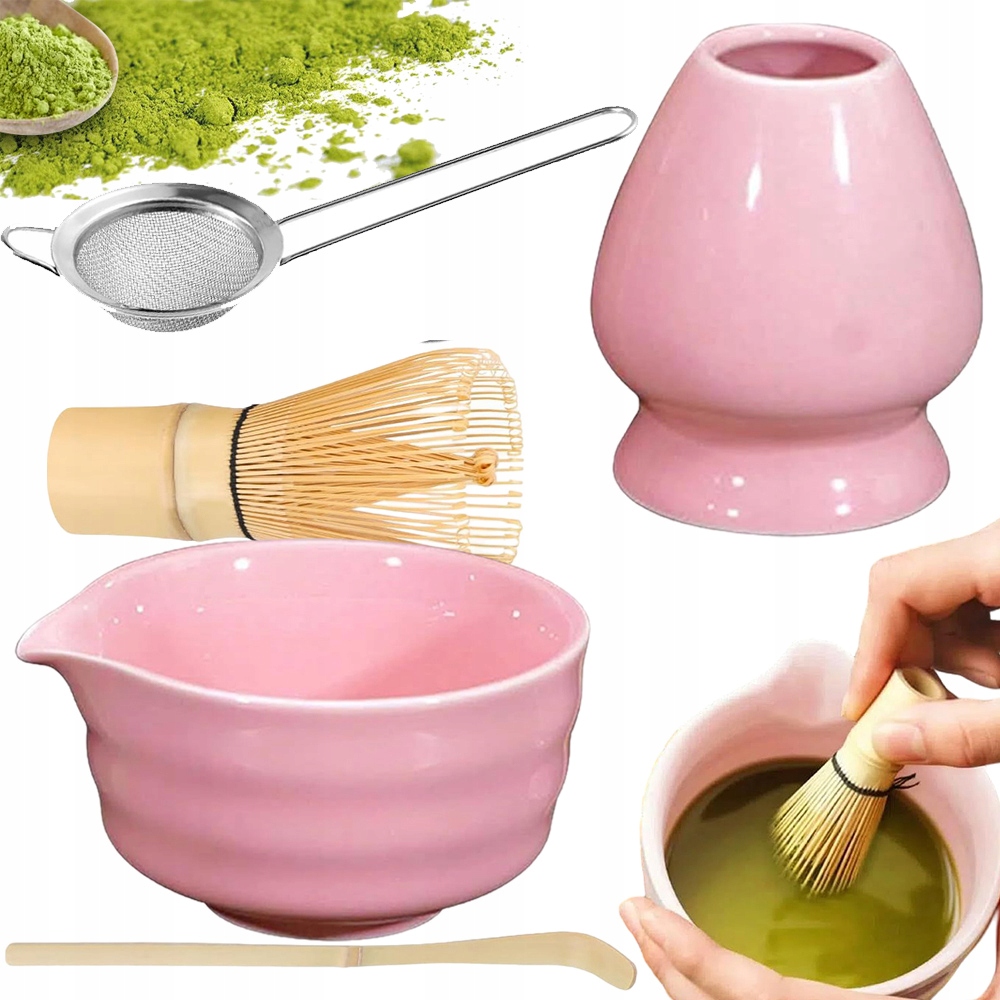 Levně 5 Ks Stylových Nástrojů Na Matchu, Šlehací Metla, Lžíce, Šlehací Metla