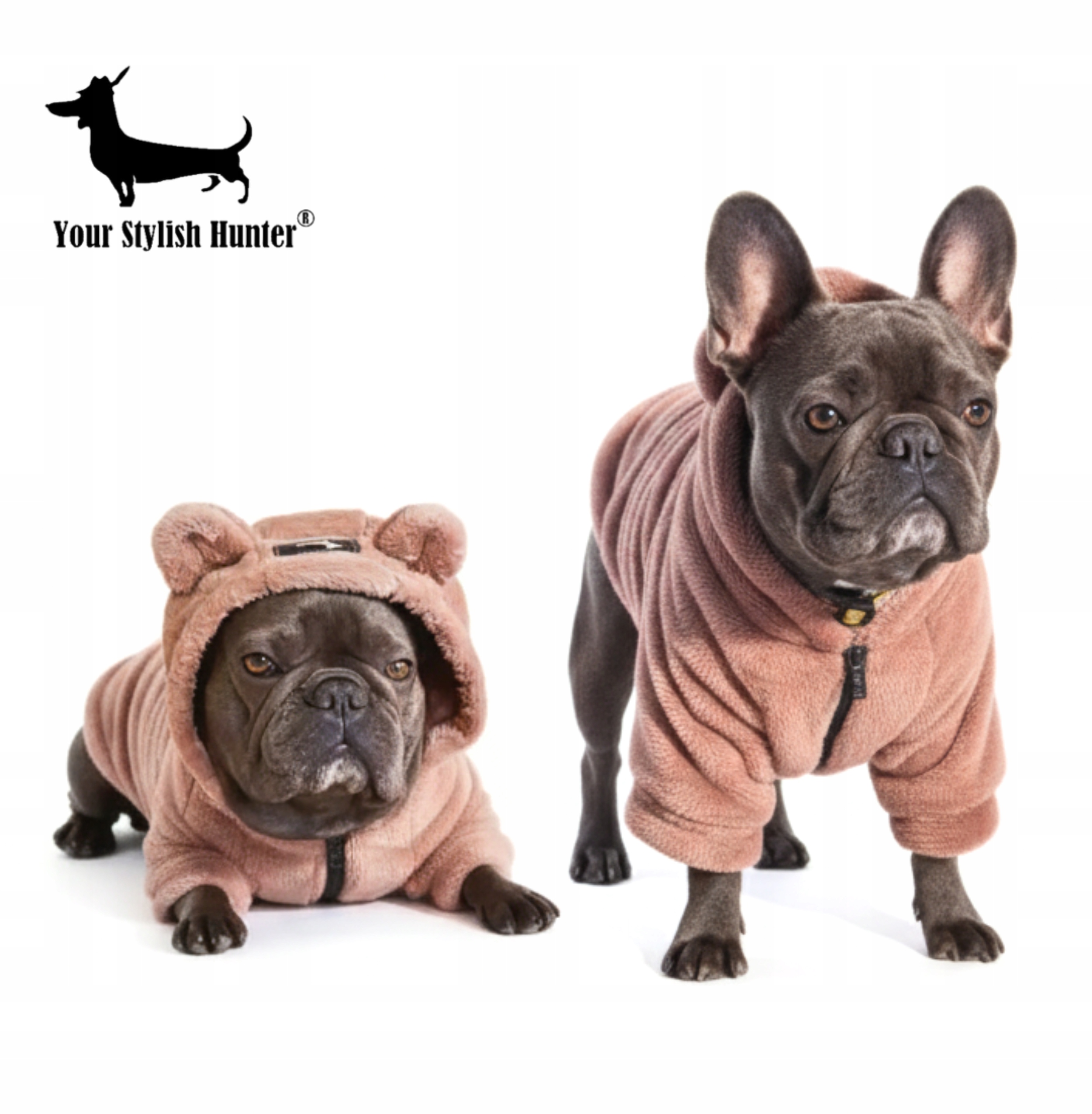 Teplá měkká mikina fleecová s oblečením pro psa buldočka francouzského mopsa M