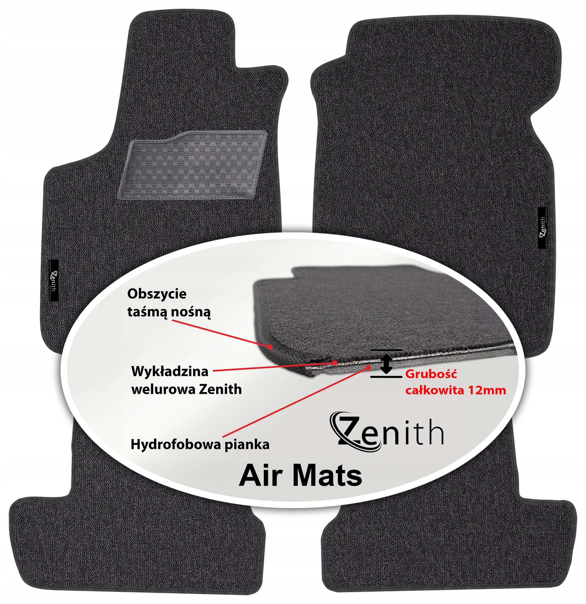 Ford Ka I Hatchback 2000-2008 Velurové koberce do auta Zenith Air Mats