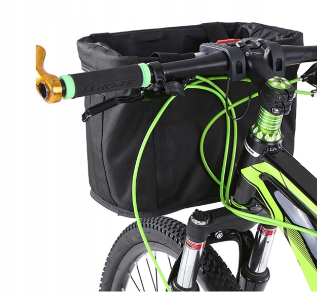 KOSZ KOSZYK ROWEROWY DUŻY NA KIEROWNICĘ ROWER NA CLICK SKŁADANY TORBA BLACK Kod producenta 14474
