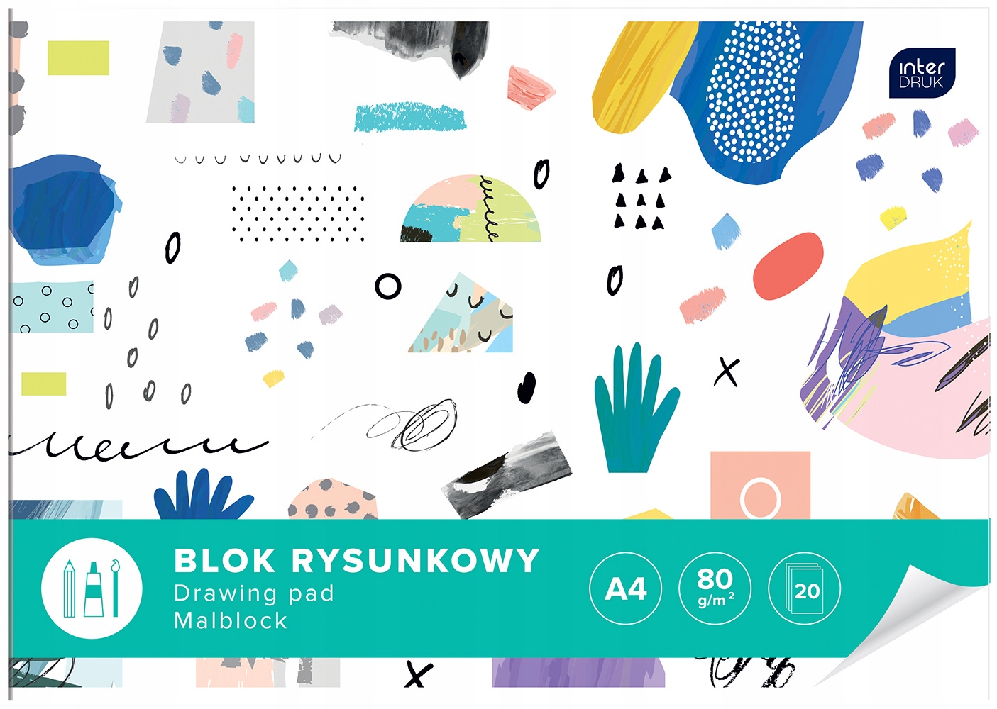 

Blok Rysunkowy biały A4 20k 80g Interdruk