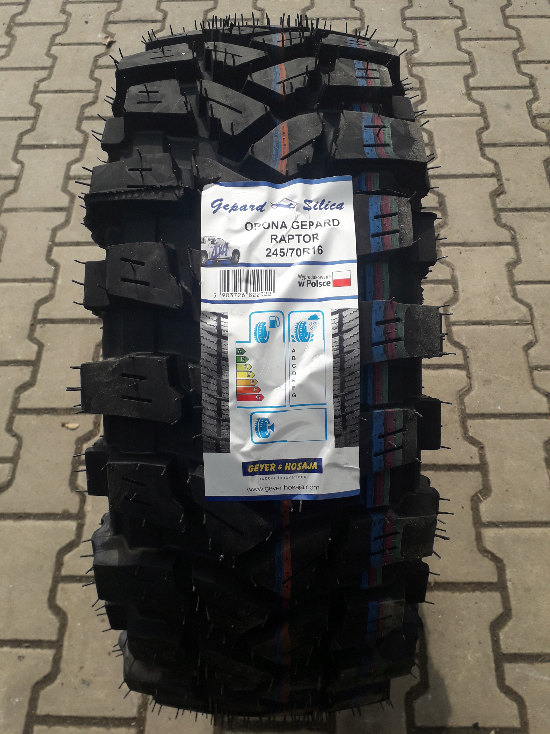 4x OPONY 245/70R16 RAPTOR GEPARD KOMPLET M+S MT Kod producenta 5903726822022