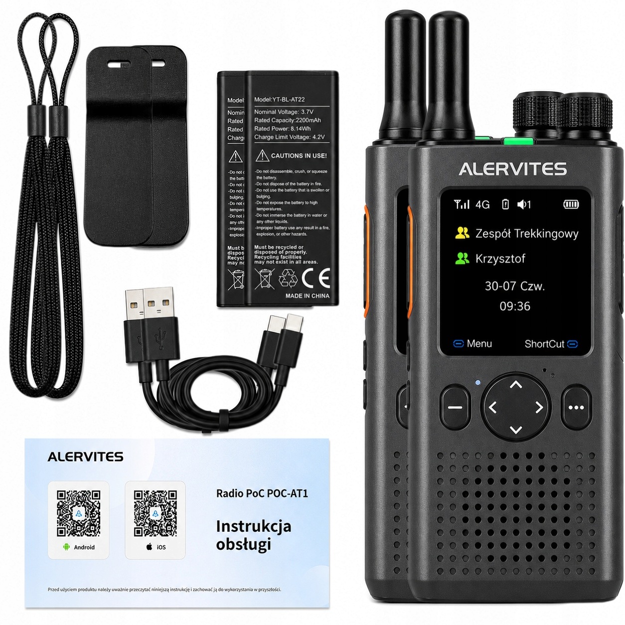Radiotelefon Baofeng Alervites PoC-AT1 4G Lte Poc Sim Neomezený dosah