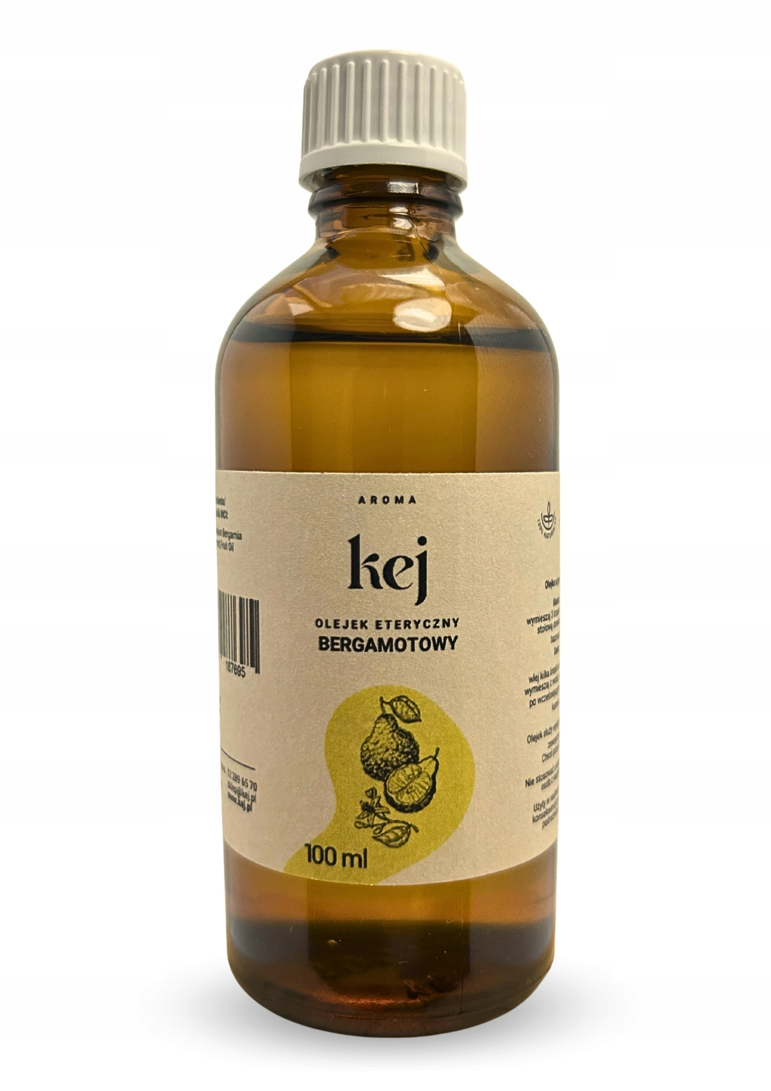 Olejek eteryczny naturalny, aromaterapia, bergamotowy 100ml do saun Kej