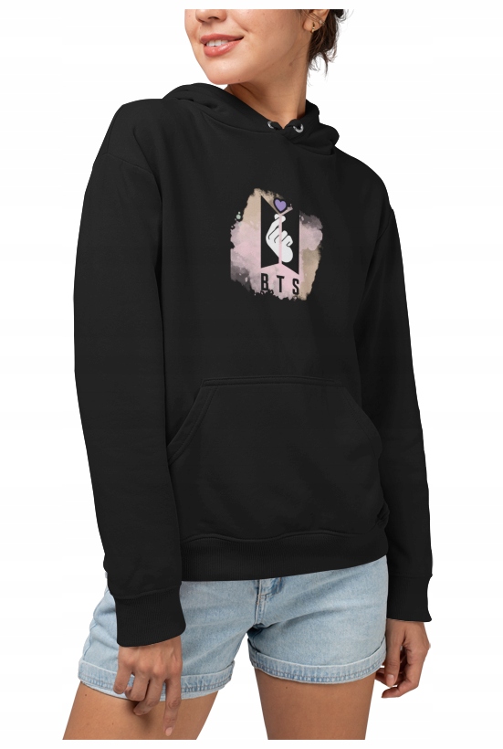 

Bts Bluza z kapturem Kpop Bangtan Boys Czarna M