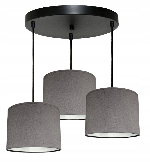 Závěsná Lampa Lustr Stínidlo Šedá Led Stropní