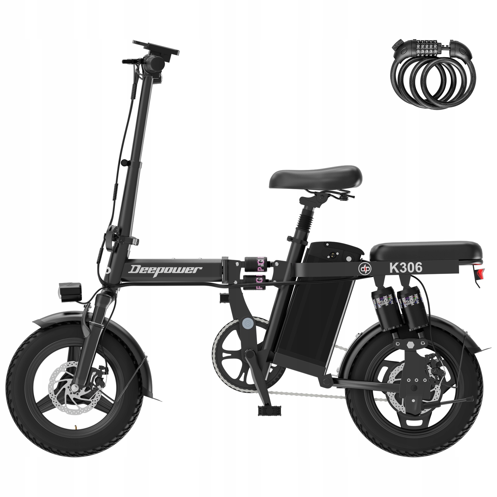 Skládací Elektrické Vozidlo Deepower K306 500W 35KM/H 48V17.5AH 14palcová Pneumatika