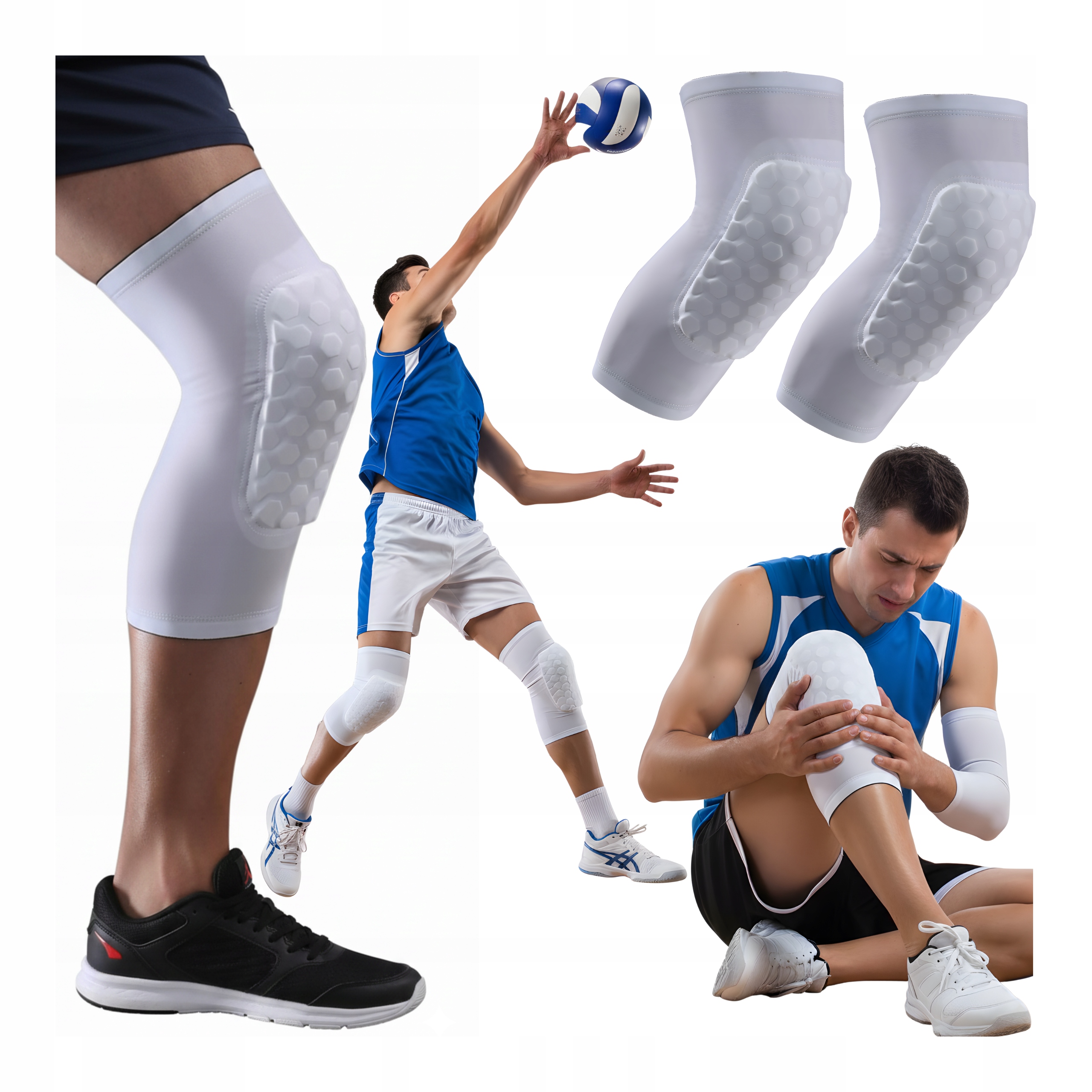 Ochraniacze na Kolana Siatkarski Nakolanniki do Siatkówki Elastyczne 2x XL
