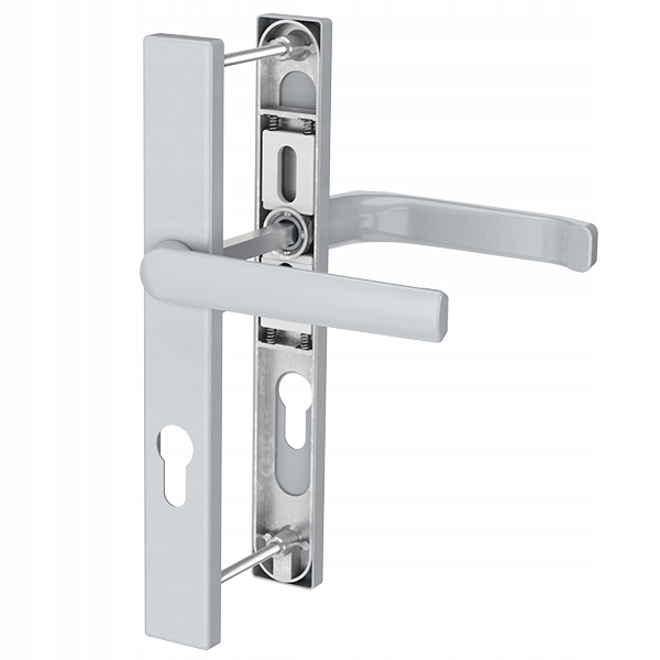 Klika na dveře pod roletu Saturn 36 stříbrná, obdélníkový štítek L92