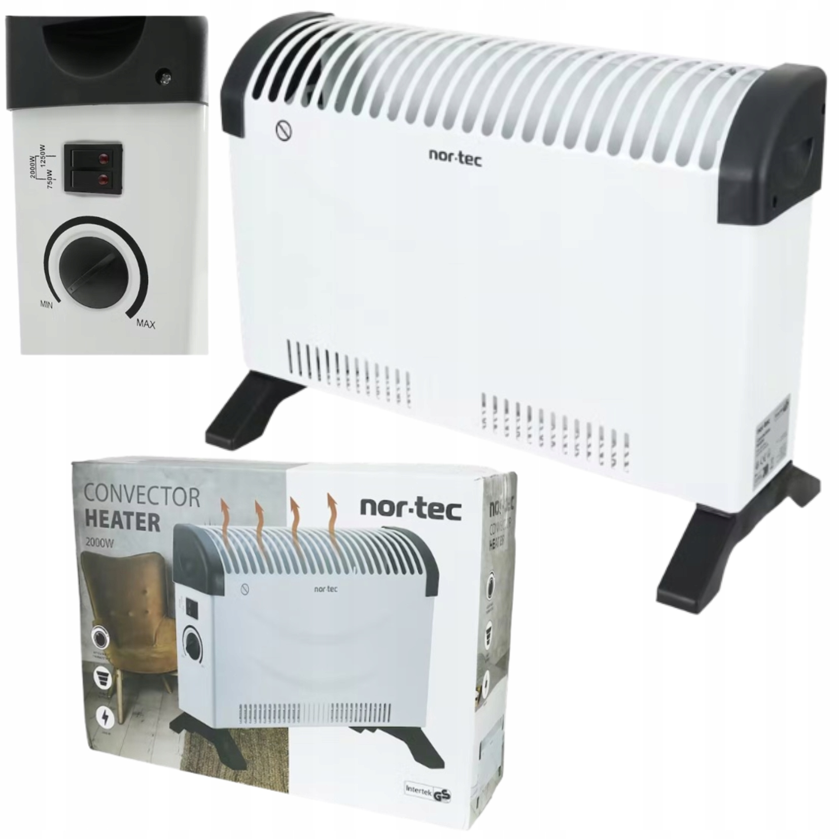 GRZEJNIK KONWEKTOROWY ELEKTRYCZNY FARELKA 2KW ZIMA