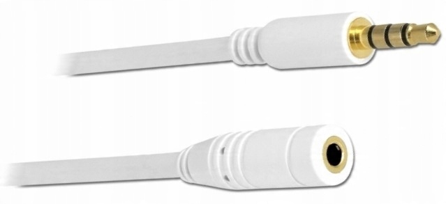 

przedłużacz słuchawki mikrofon 4pin Trrs biały 2m