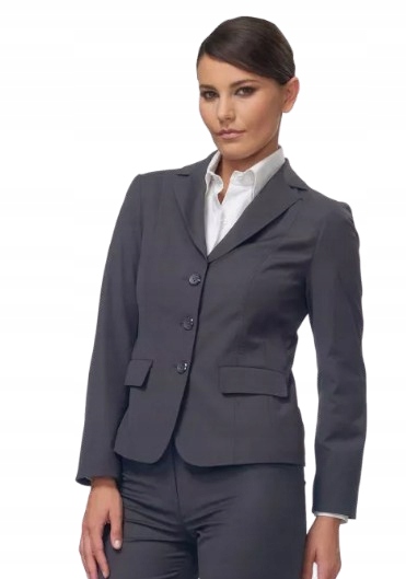 Siggi Hladké Dámské Sako S Klopami A Knoflíky 56 J_a