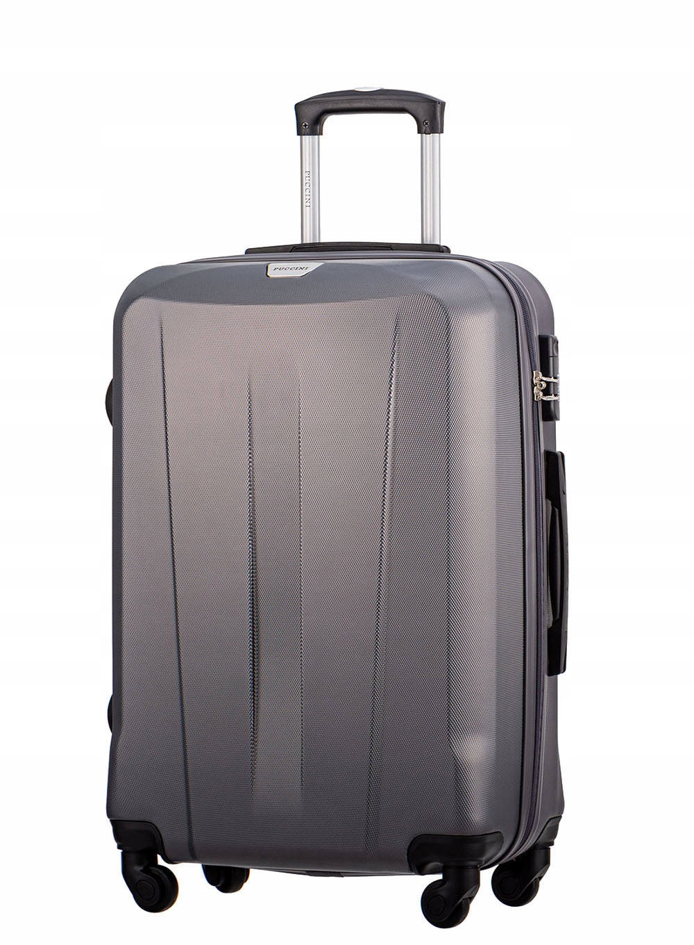 Puccini szara średnia walizka na czterech kołach 61l Paris Collection