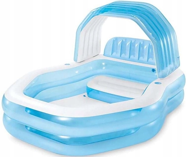Basen dmuchany pompowany z osłoną słoneczną Intex 57186 z daszkiem oparciem