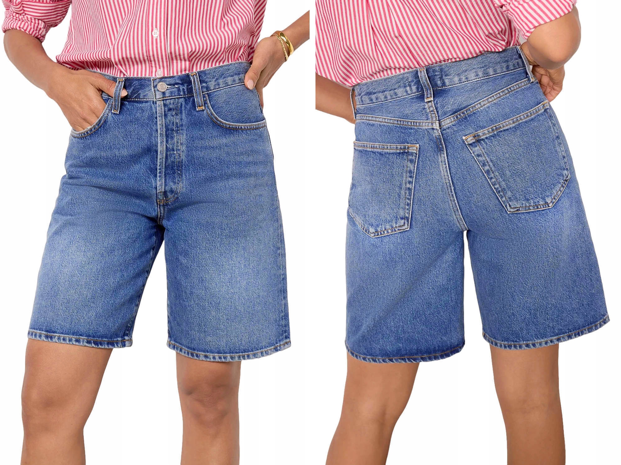 Dámské Šortky Bermudy Mom Fit Capri Rybářky Kraťasy Široké Nohavice