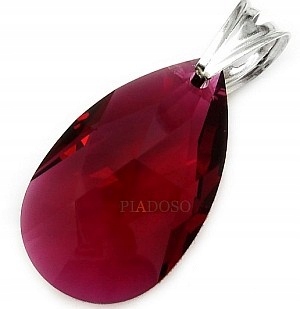 Krystaly Přívěsek Řetízek 28 mm Bordeaux