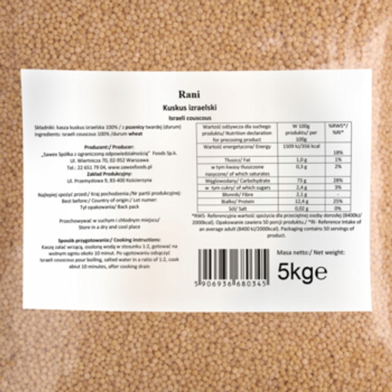 Levně Kuskus izraelský 5kg Rani