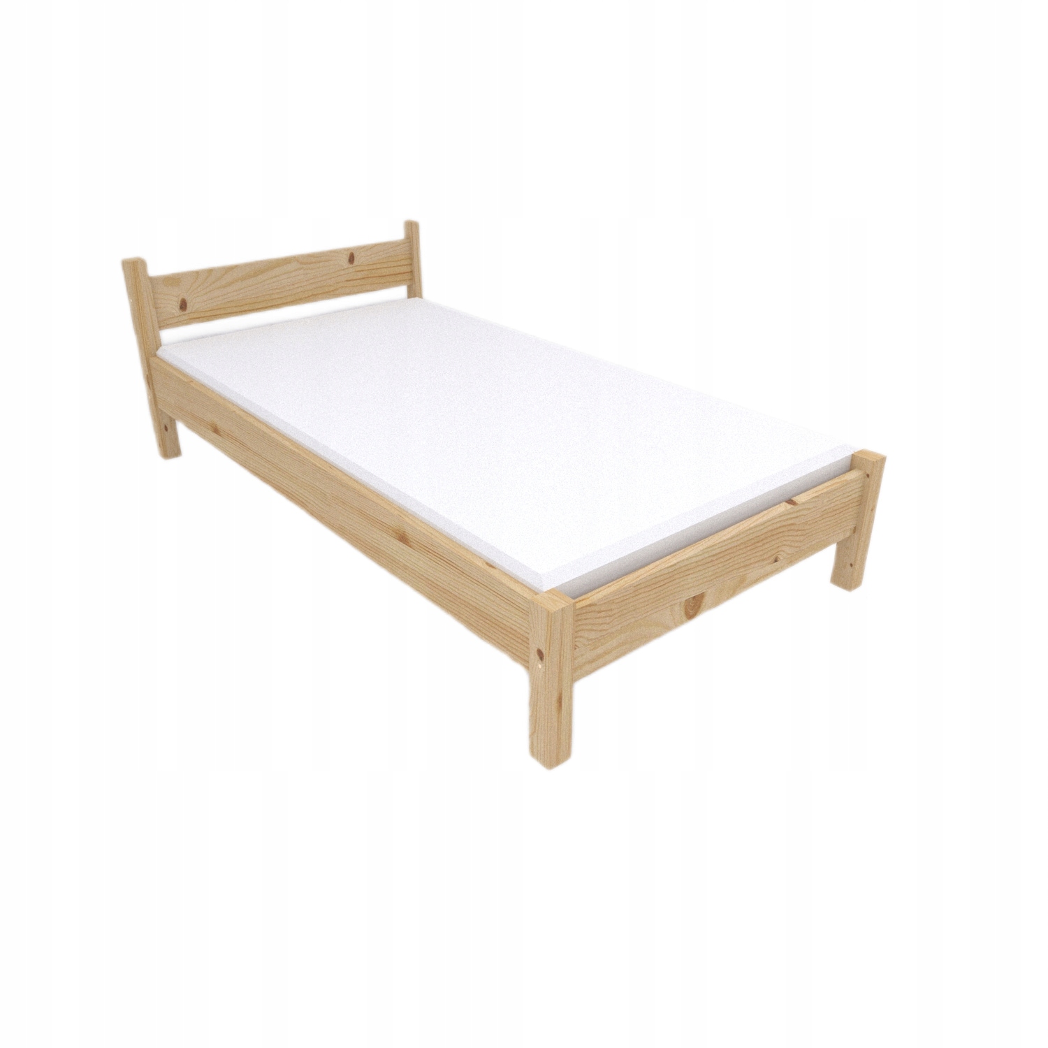 Dětská postel 90x180 s roštem Nízká Surová Skandinávská Přírodní