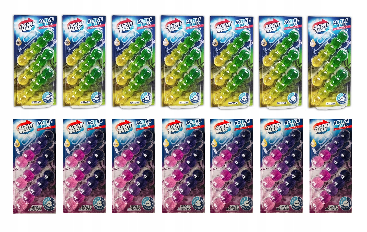 Levně Agent Max Active Ball závěs na Wc Mix 14 kusů