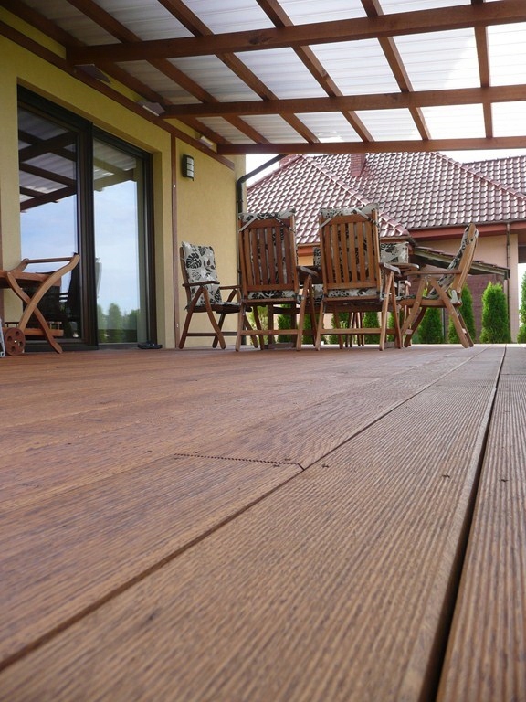 Deski tarasowe DĘBOWE ryflowane Materiał inny materiał