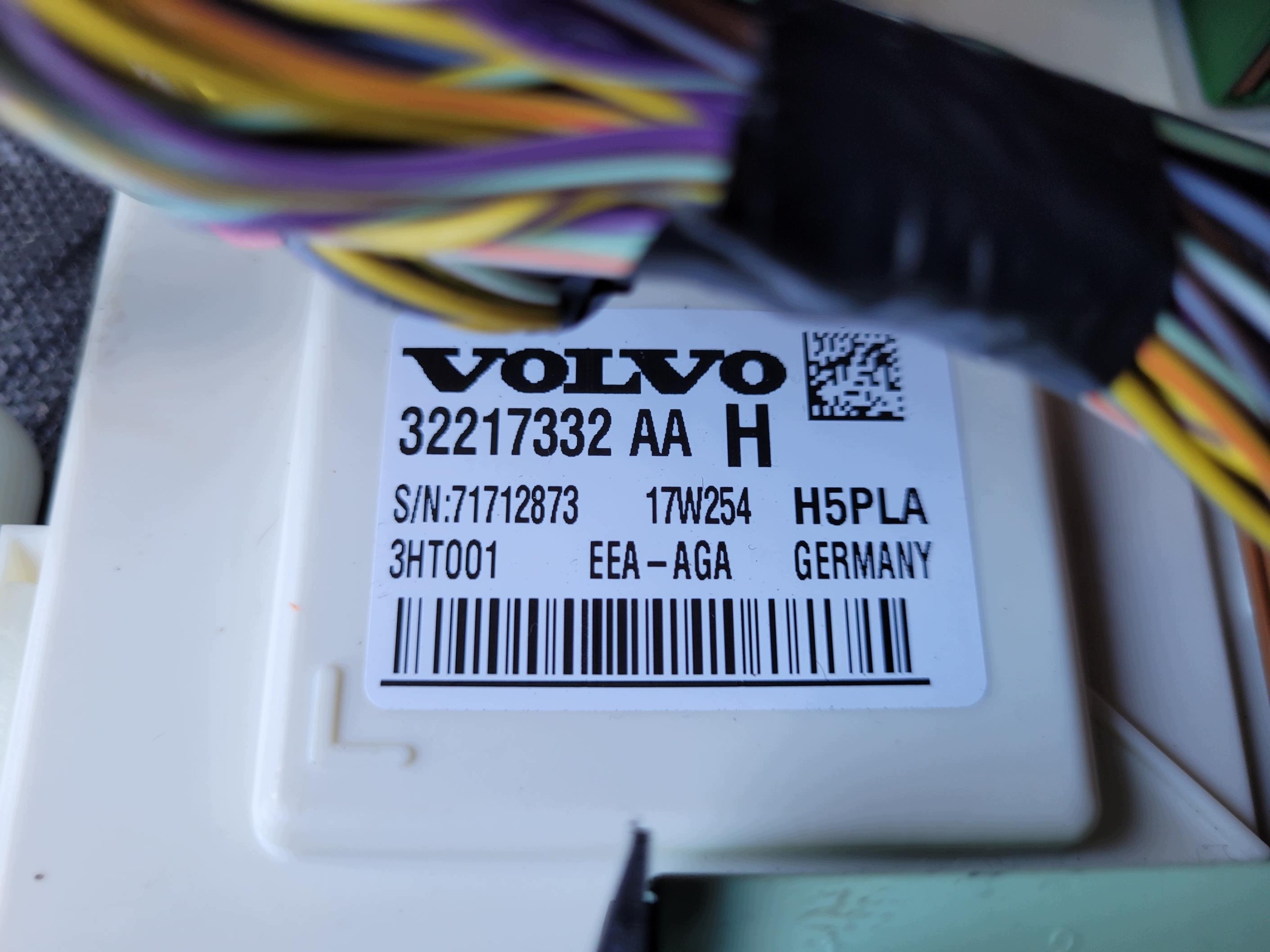 comfort control unit control unit 32217332AA VOLVO XC60 II 2.0 T8 PHEV HYBRID