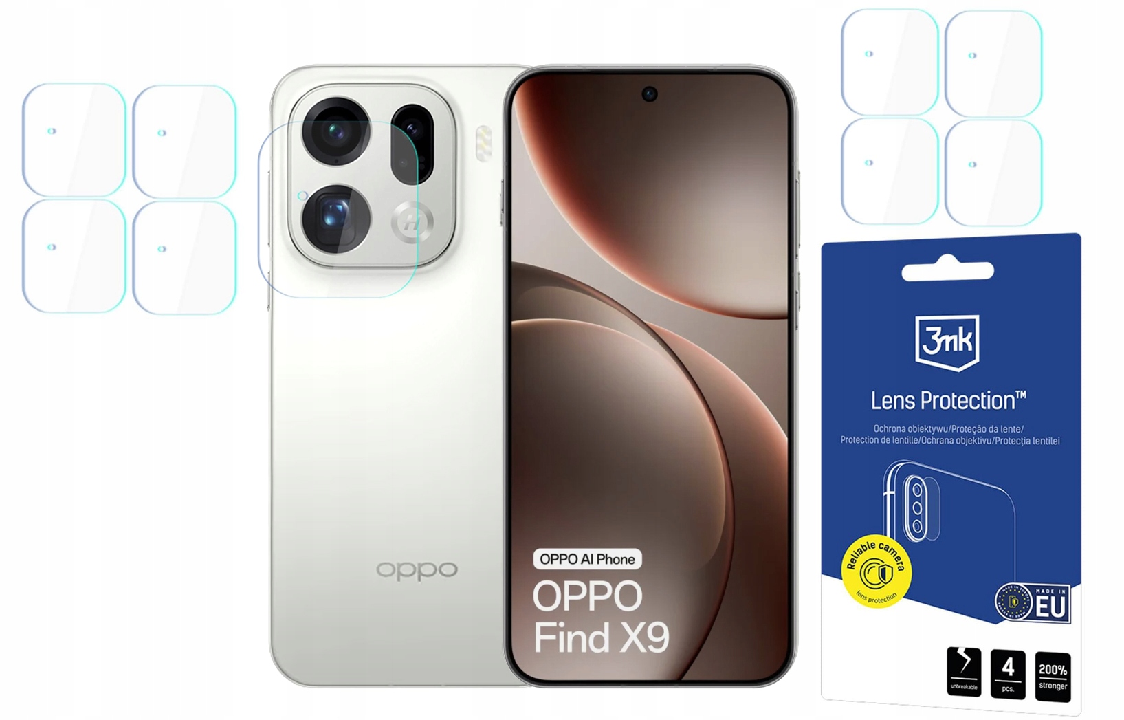3mk Sklo na objektív Lens Protection pre Oppo Find X9 4ks