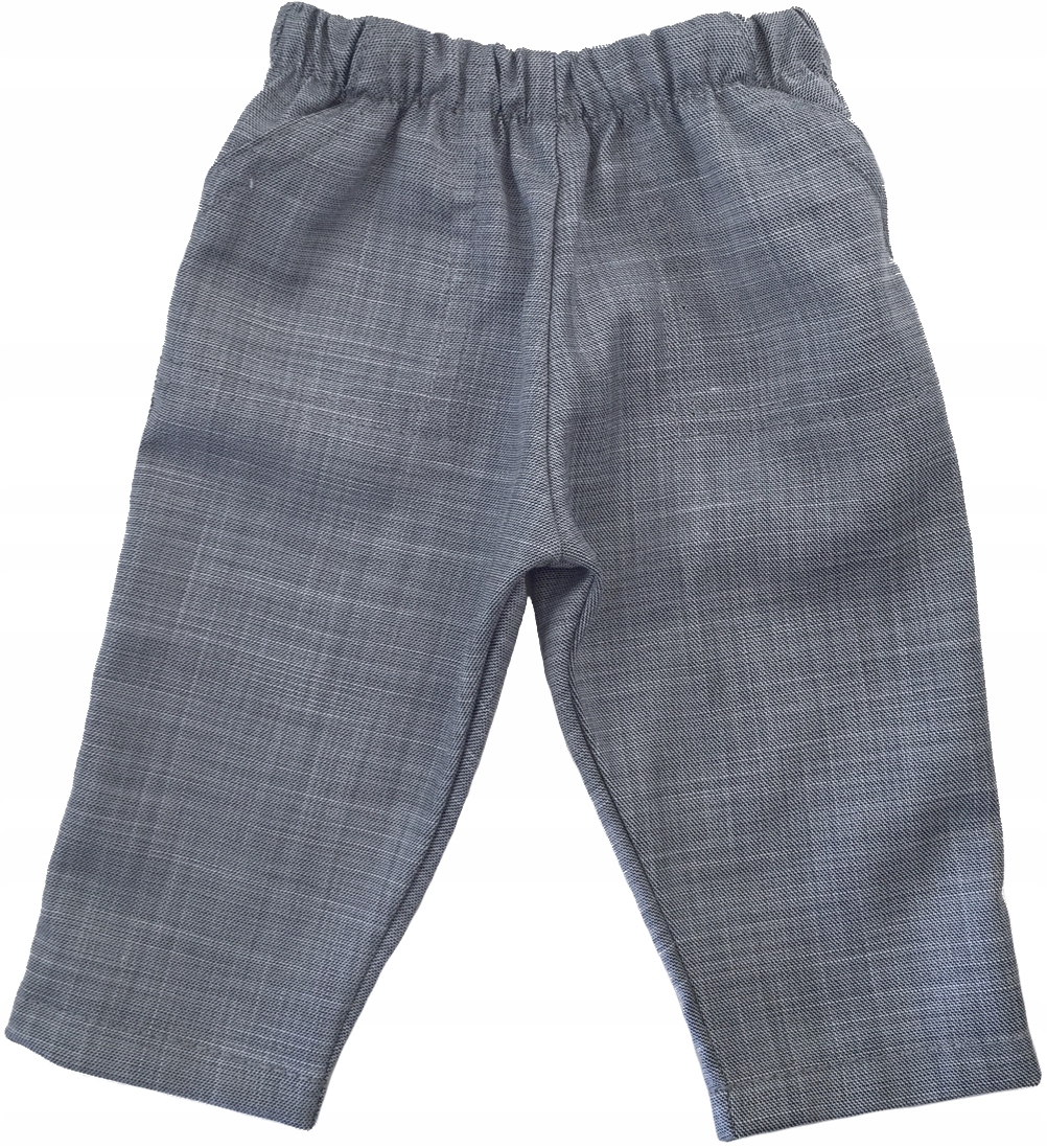 KOMPLET wizytowy zestaw ubranko 62 cm szary melanż Rozmiar 62