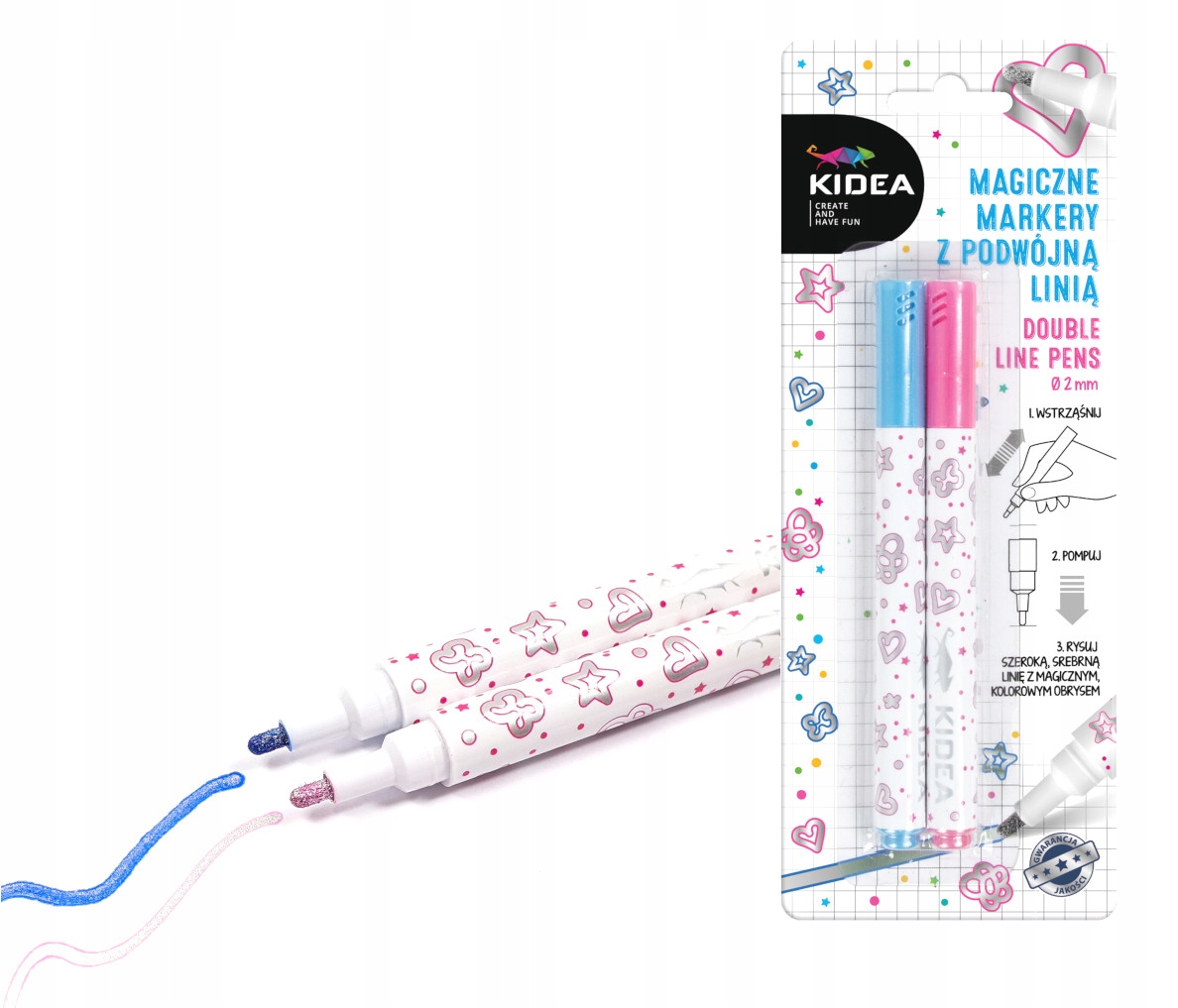 

Kidea magiczne markery z podwójną linią 2 sztuki
