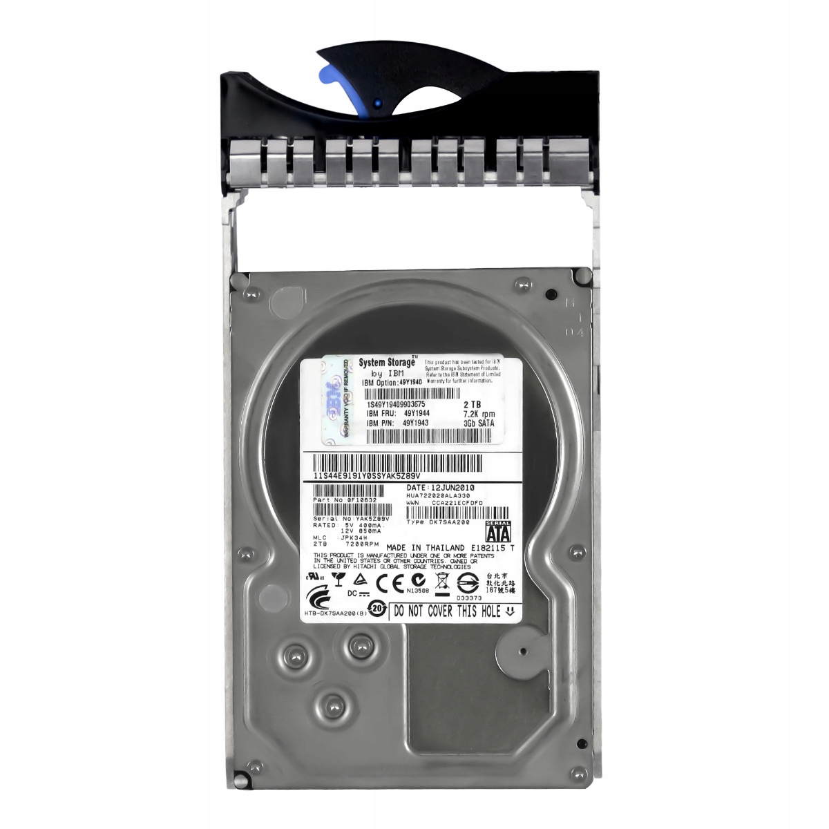 Ibm 49Y1944 49Y1943 2TB 7.2K 64MB Sata III 3.5'' HUA723020ALA640
