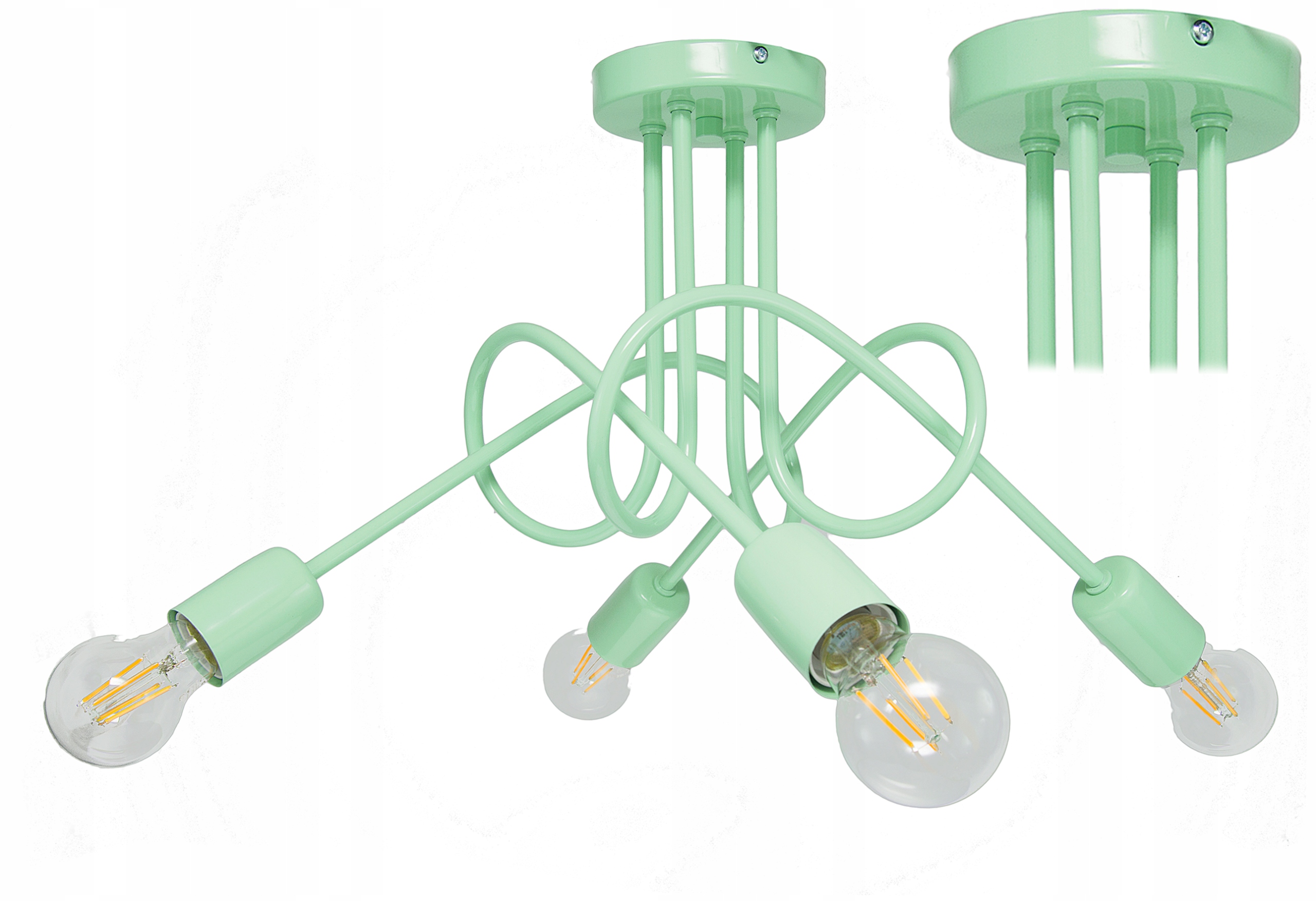 

Lampa Sufitowa Dziecięca Seledyn Żyrandol Pod Led