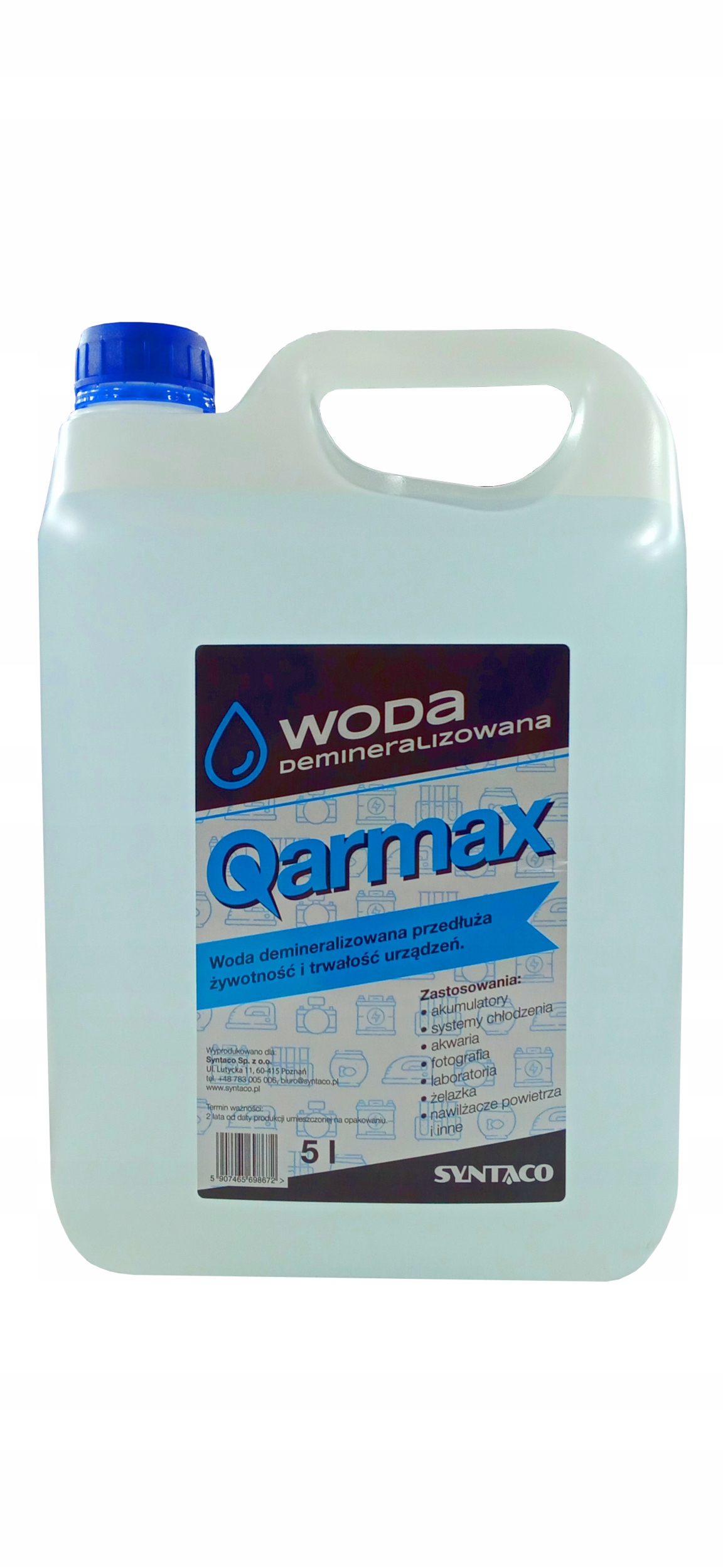 WODA DEMIRALIZOWANA / DESTYLOWANA 5L EAN (GTIN) 5907465698672