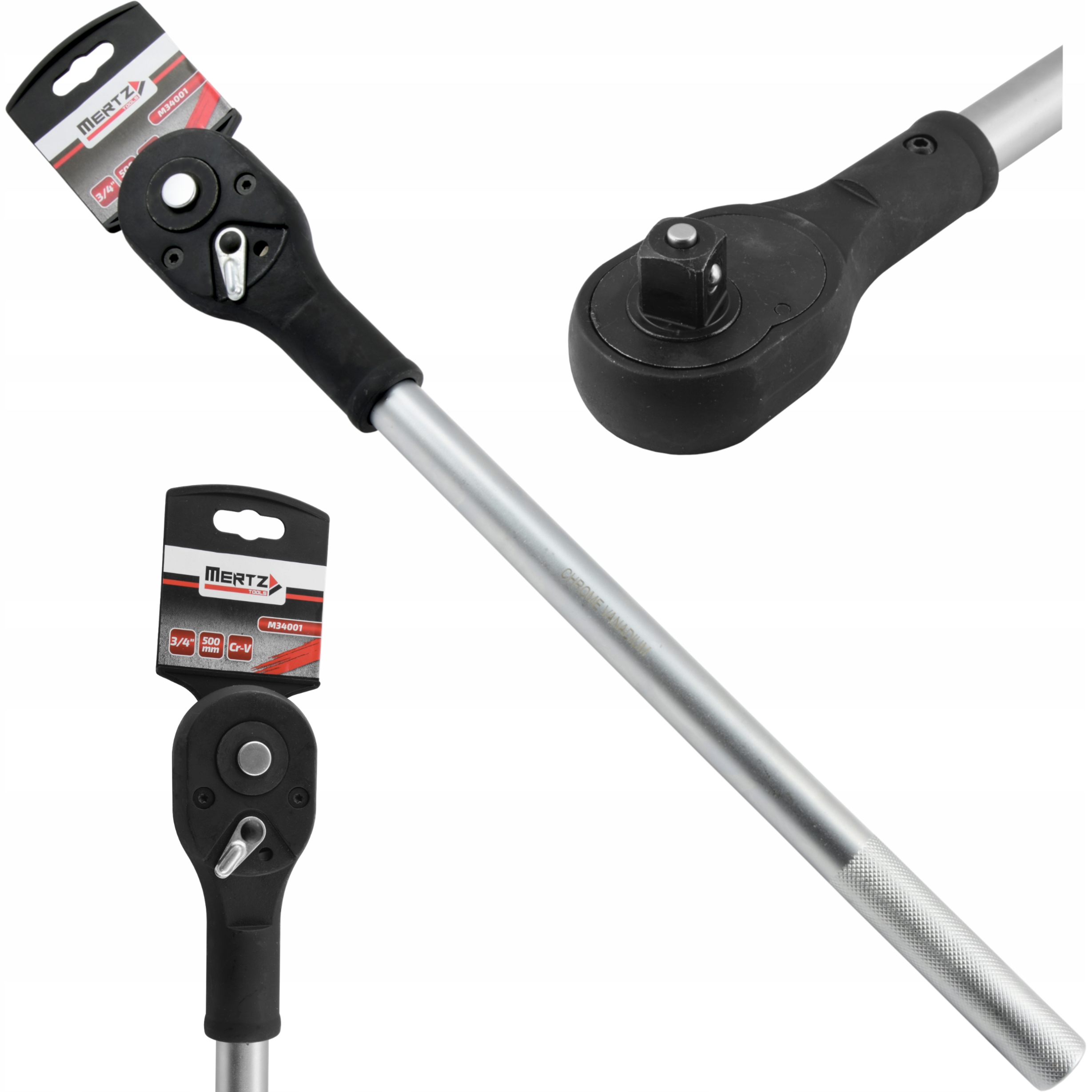 Momentový klíč Mertz nástrčný rovný pro nástavce M34001 3/4" 24 zubů Cr-V