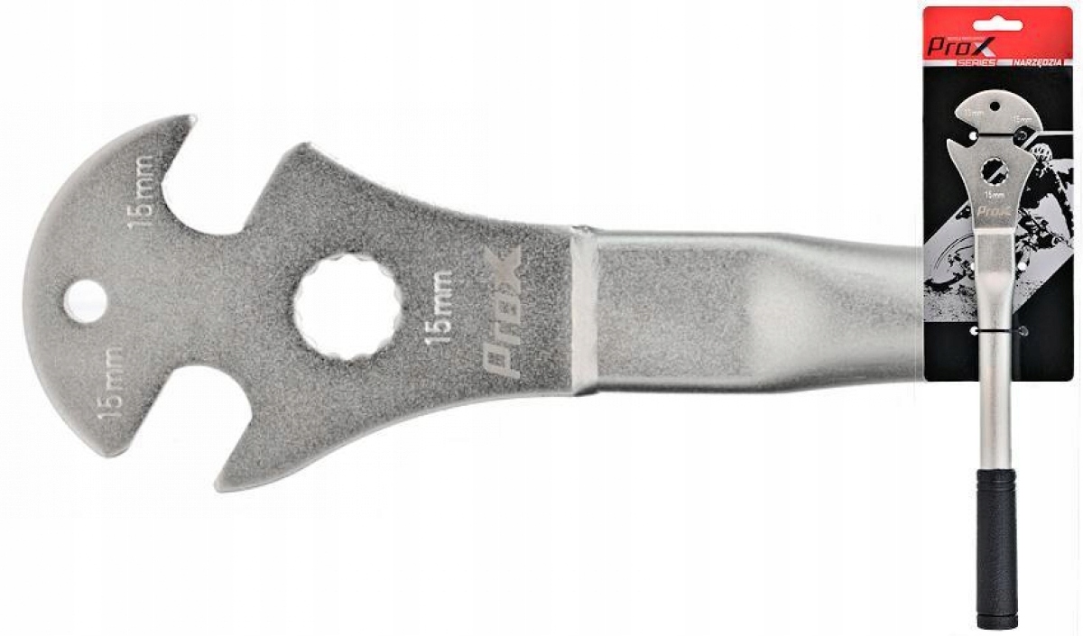 PROX KLUCZ DO PEDAŁÓW 15 x 350 mm Z RĄCZKĄ YC-163L DWUSTRONNY DŁUGI MOCNY
